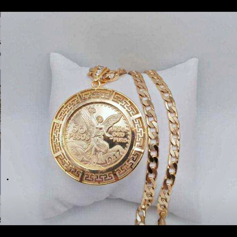 new 14 gold k oro laminado necklace  with charm new